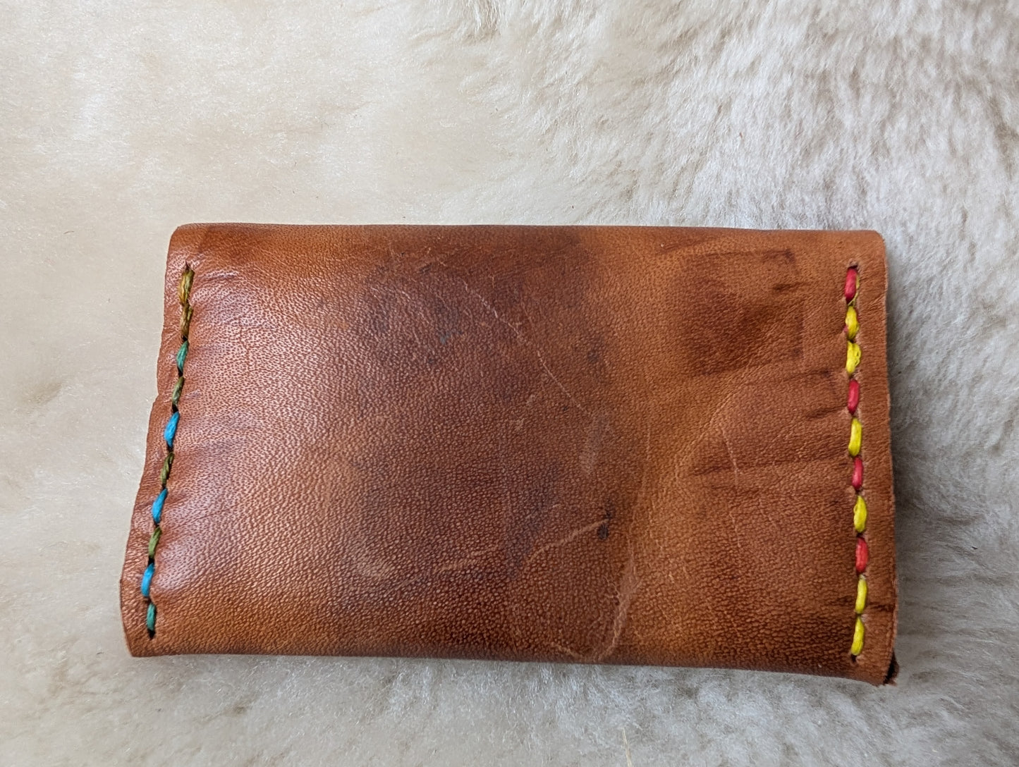 Panel Leather Coin / Card pouch
